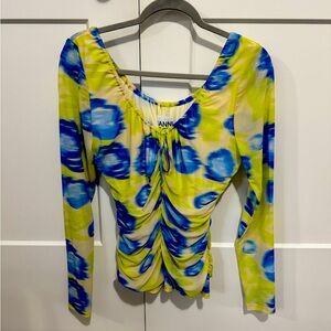 Ganni Stretch Mesh Top
